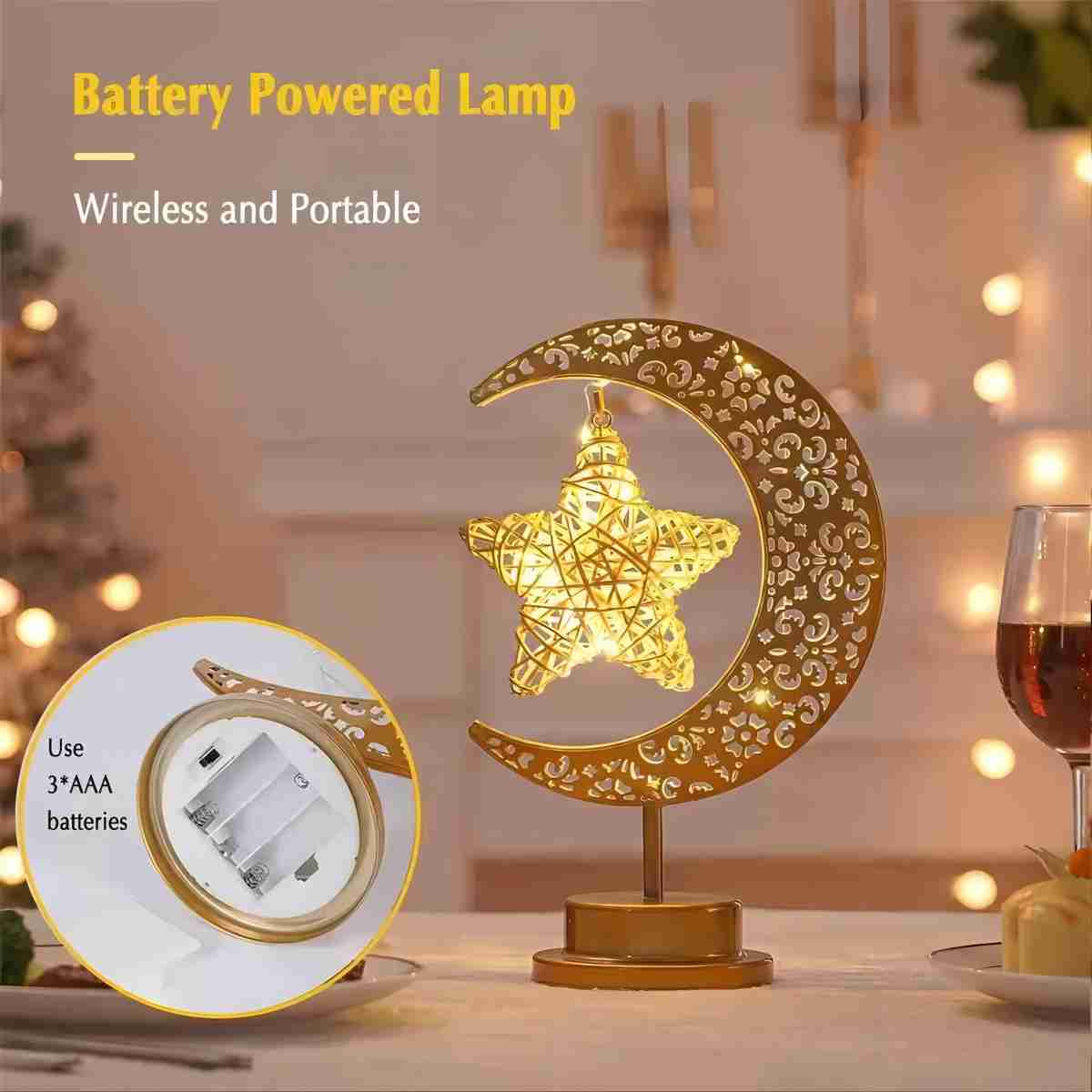 Golden Starry Night Lamp